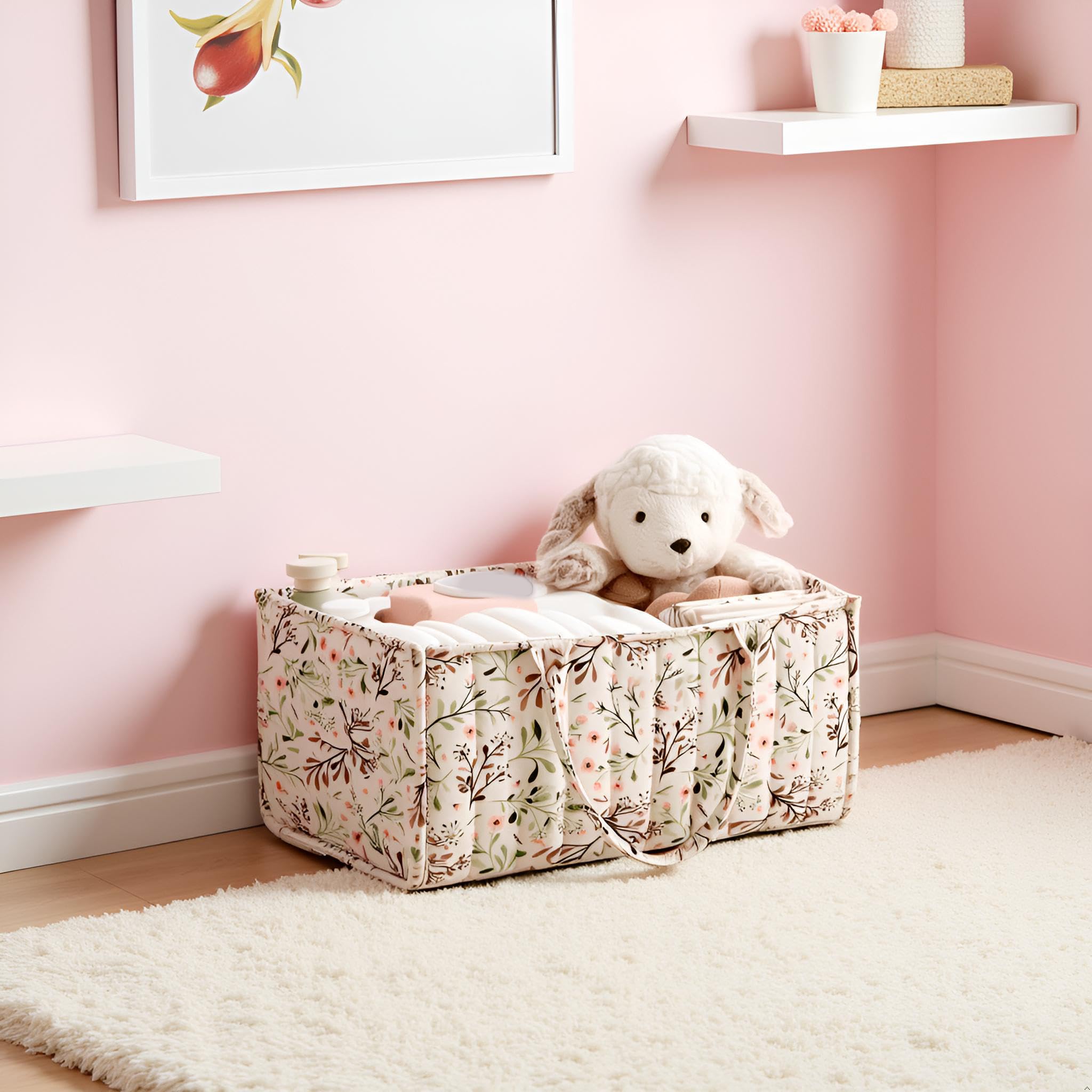 ZHUIYIWIN Nappy Caddy Organiser, Nursery Storage, Newborn Essentials for Diaper Caddy with Detachable Compartments - Image 2