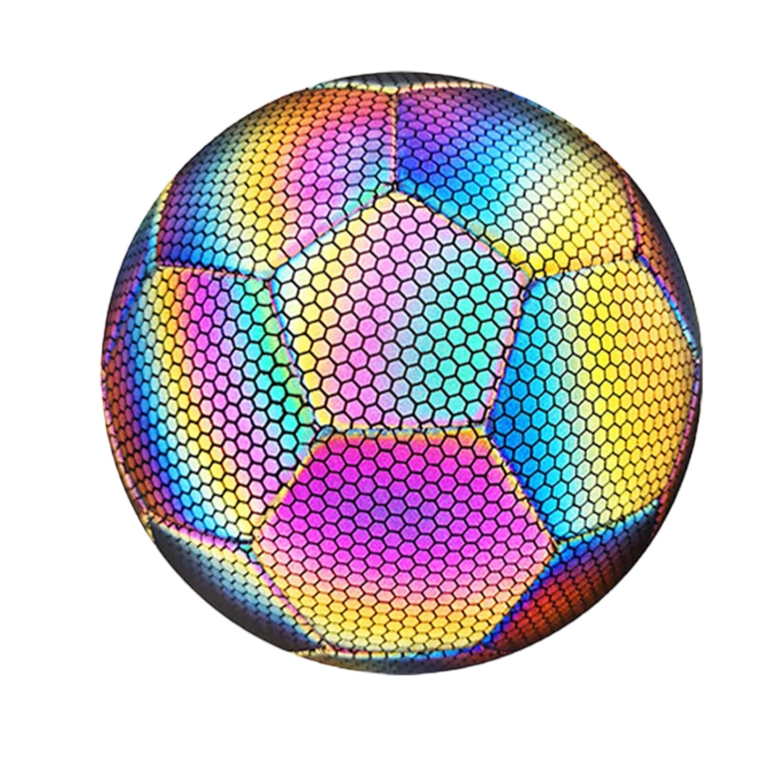 TLISMI Holographic Glowing Light Up Luminous Reflective Football for Kids and Adults Soccer Ball Glow in The Dark Camera Flash Reflection Soccerball for Night Games, Freestyling & Training (B0D29BQ2YB) Amazon Price History, Amazon Price Tracker