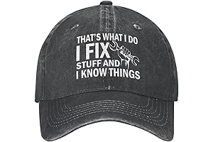 I Fix Stuff and I Know Things Embroidered Patch Dad Hat for Men
