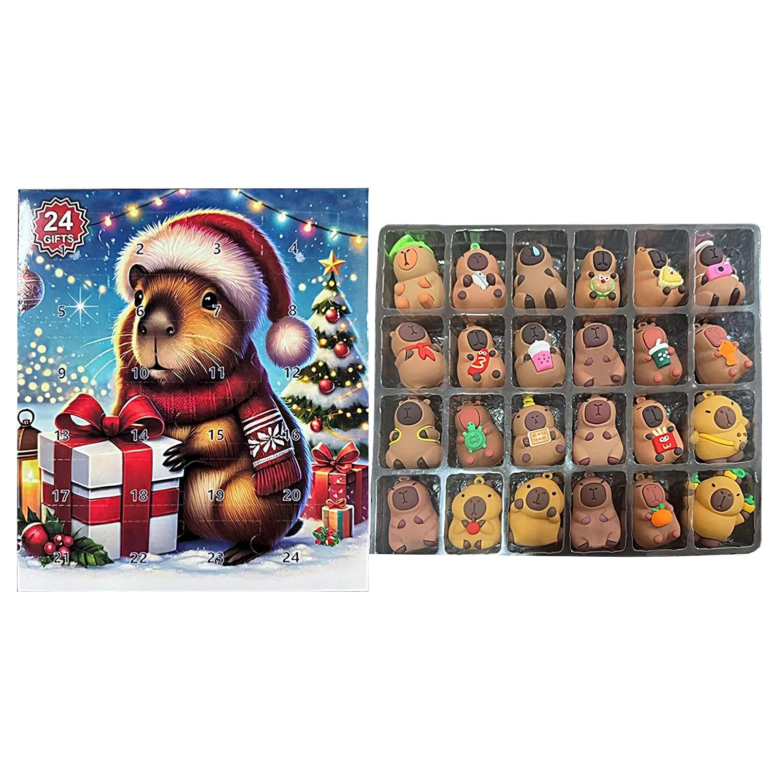 Calendrier De L'Avent Capybara Pour Noël - Figurines De Jouet