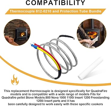 Thermocouple for Quadrafire pellet stove for Quadra-Fire 800 Pellet Stoves