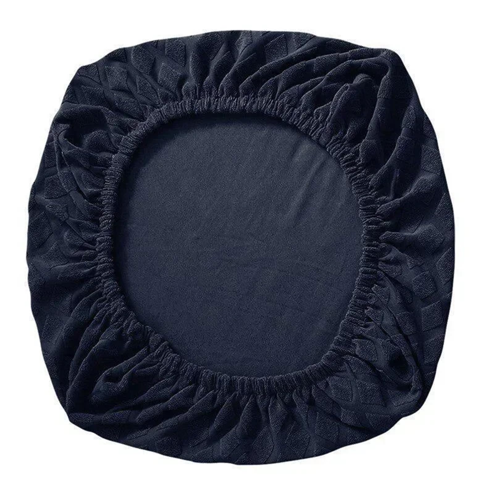 ITRHJTGP Chair Covers 1pc Spandex Elastic Office Chair Cover Jacquard Seat Covers Pineapple Lattice Fleece Slipcover Protector(Dark blue)