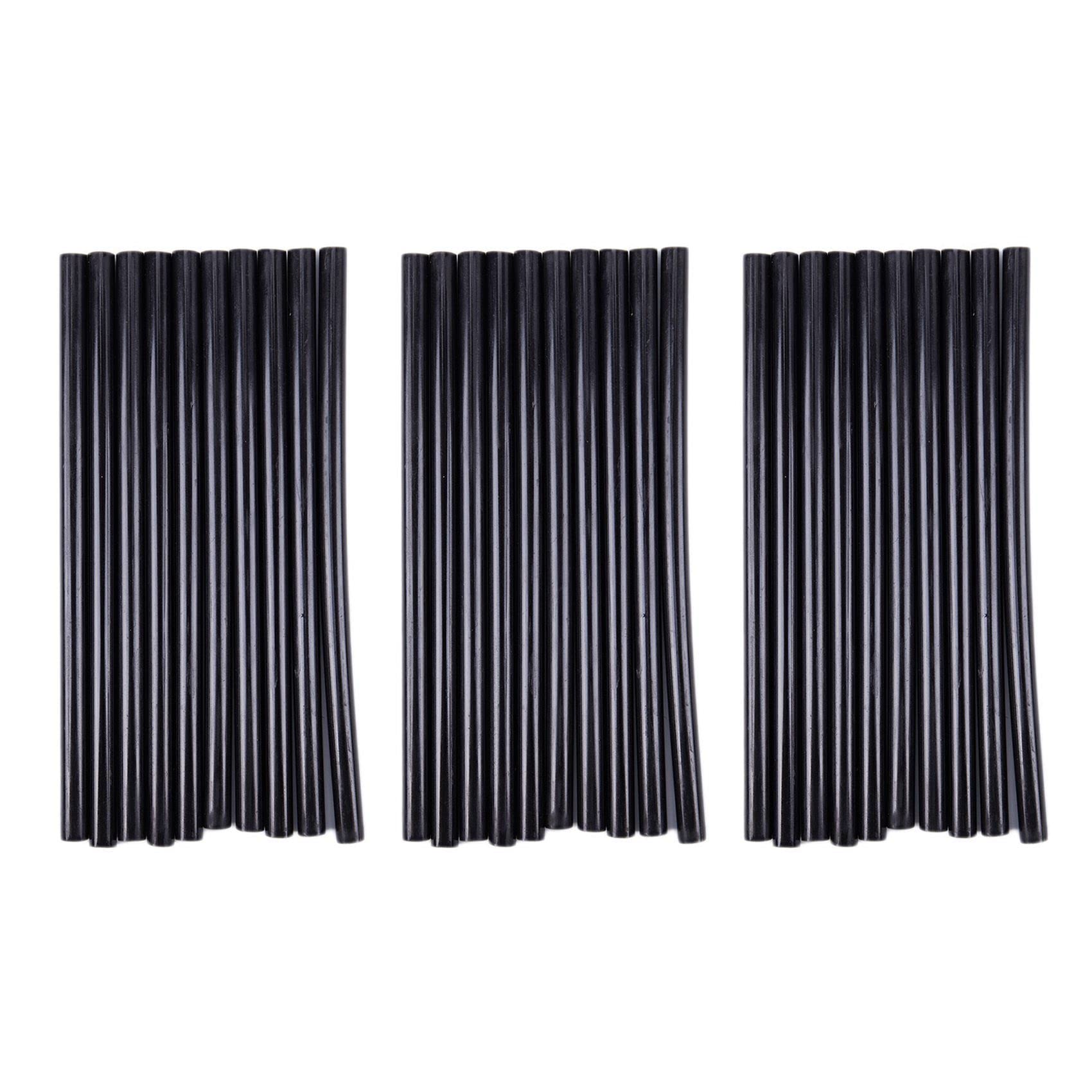 Jnchdghwa Black 30Pcs Hot Melt Glue Adhesive Sticks 150X7mm