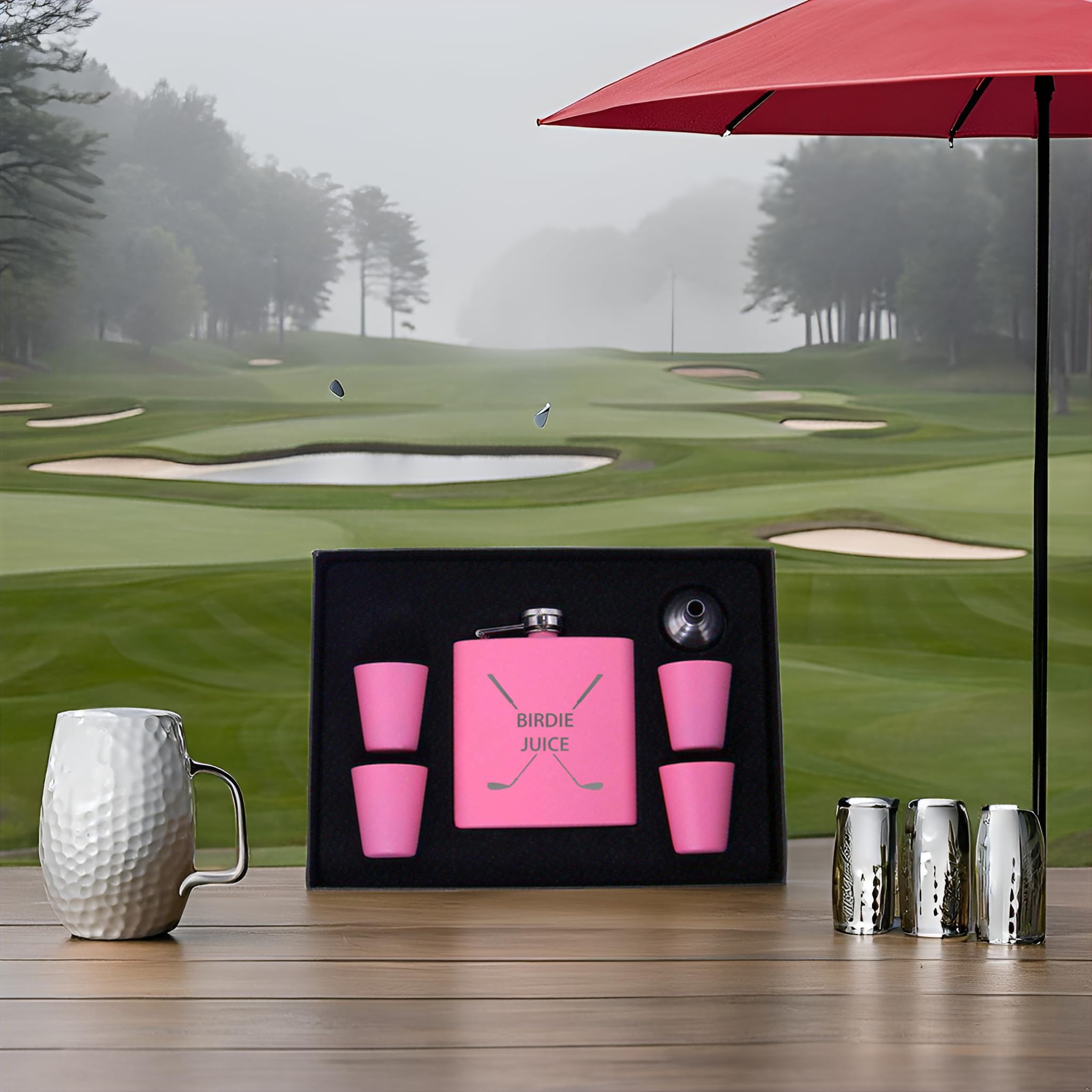 Amazon.com | Birdie Juice Flask, Funnel, Shot Glasses, and Gift