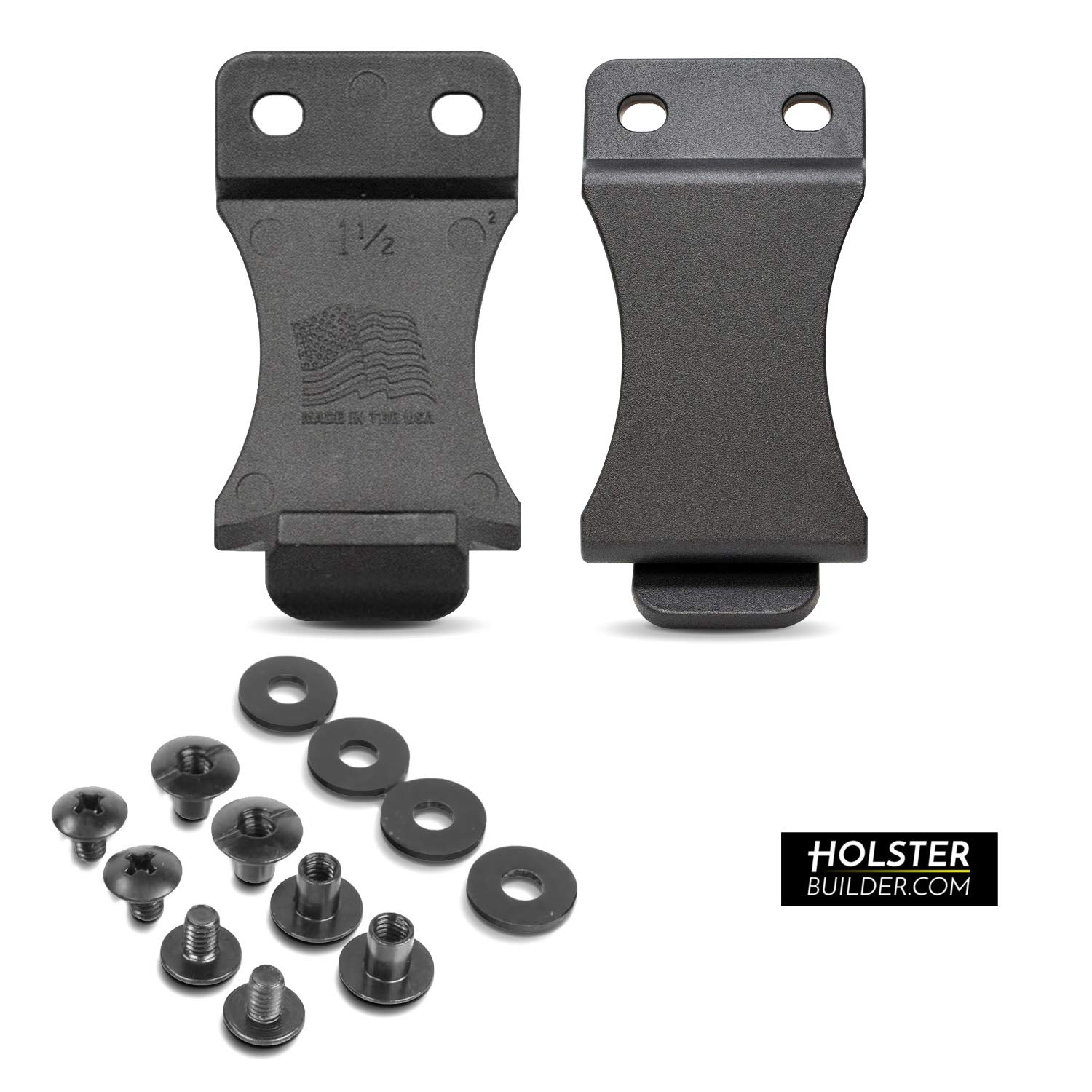 Holster Tuckable Belt Clip - IWB Kydex Belt Clip Attachment for Holsters, Mag Pouches, Knife Sheaths, Concealment & More - Durable Concealment Clip - Made in USA