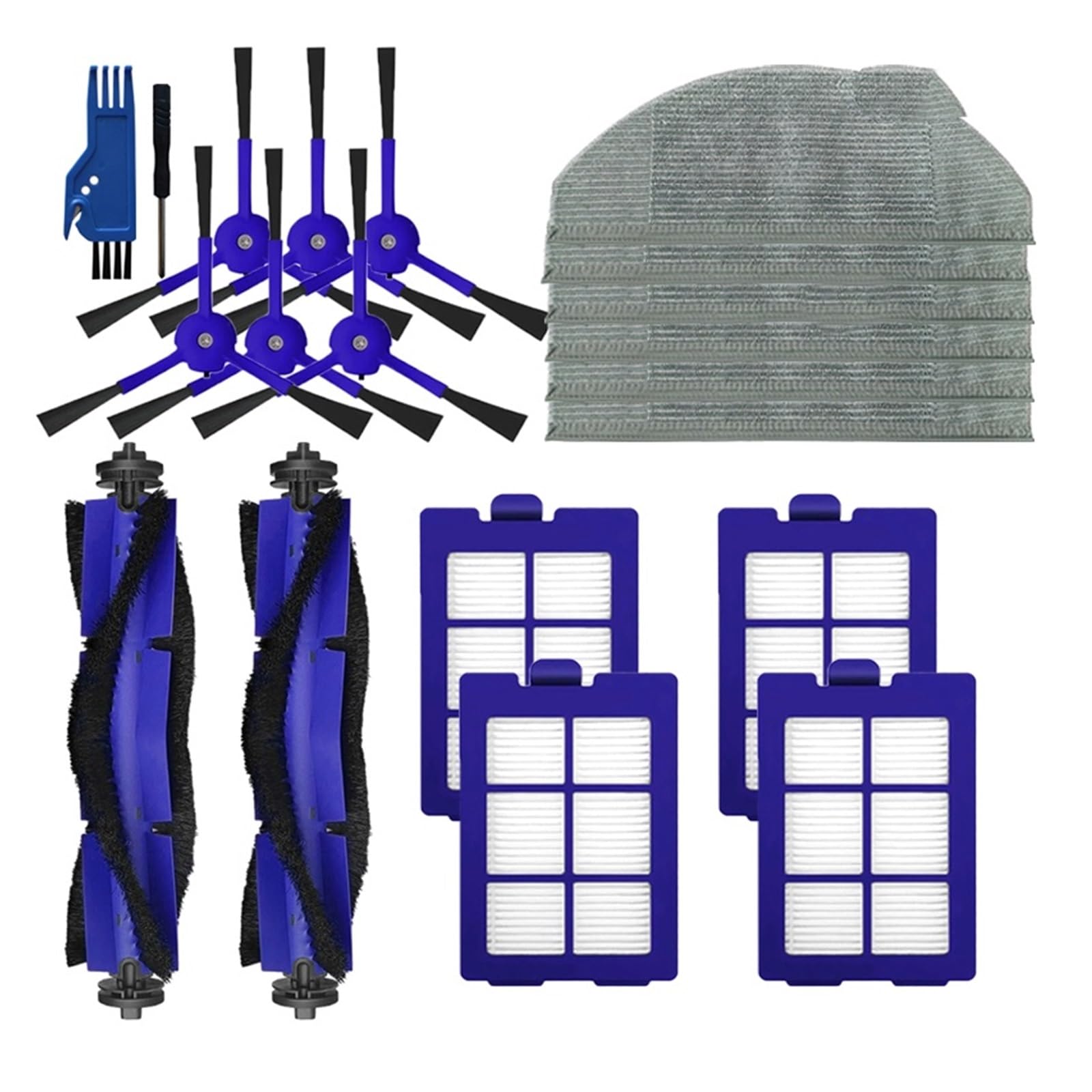 Accessories Compatible With Eufy RoboVac X8 Hybrid RoboVac X8 Robot Vacuum Cleaner Main/Side Brush Mop Cloth Hepa FIlter Pats Replacement