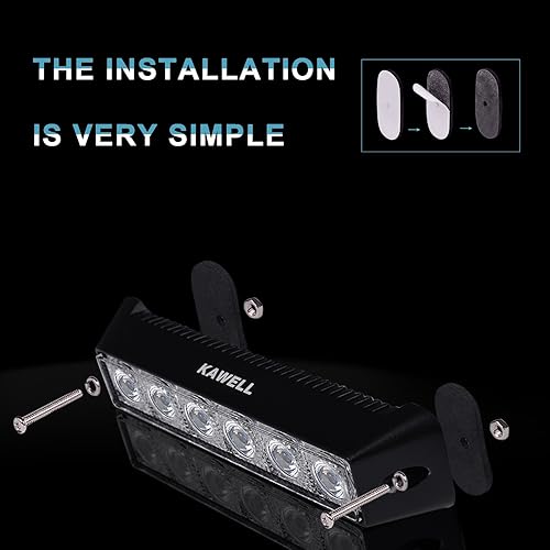 Miniatura 8 de Luz LED de trabajo Kawell, 18 W, 10-30 V DC, 6500 K, impermeable, en barra, para todoterrenos, barcos, SUV, camiones, turismos, ATV y más