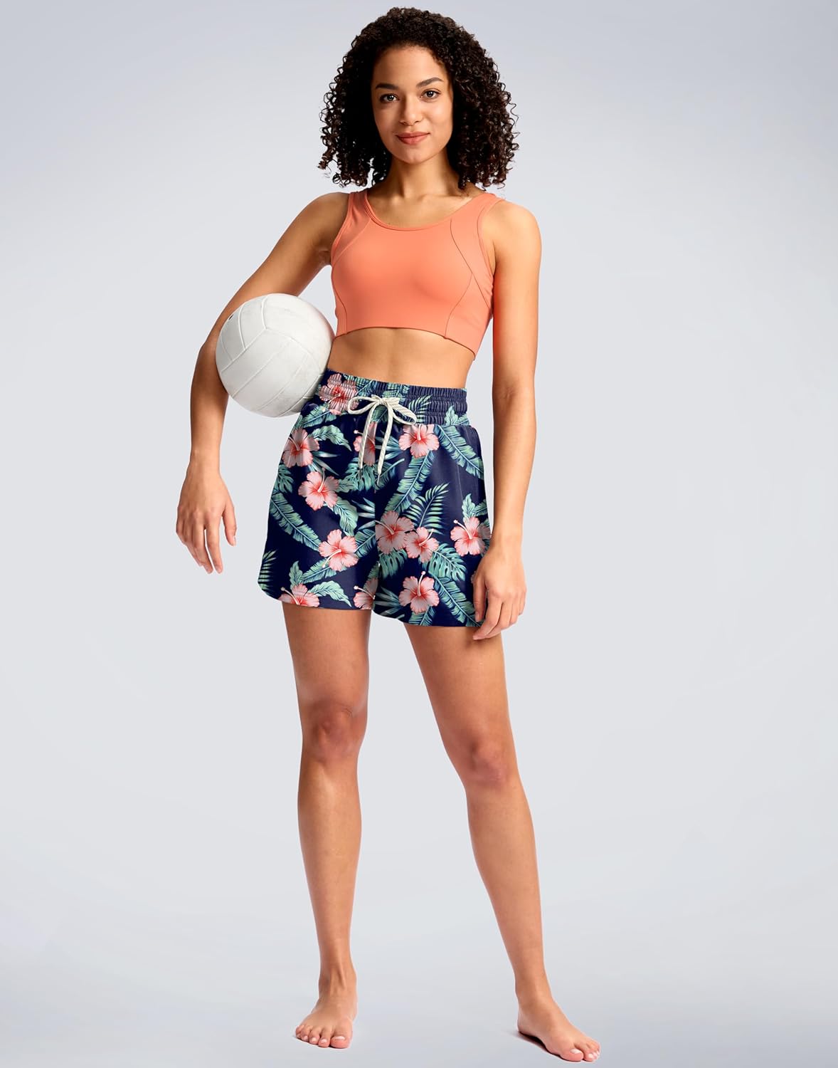 G Gradual Women's Swim Shorts 4" Quick Dry Board Shorts with Boxer Liner Deep Pockets Beach Trunks Athletic Running Shorts - Image 6