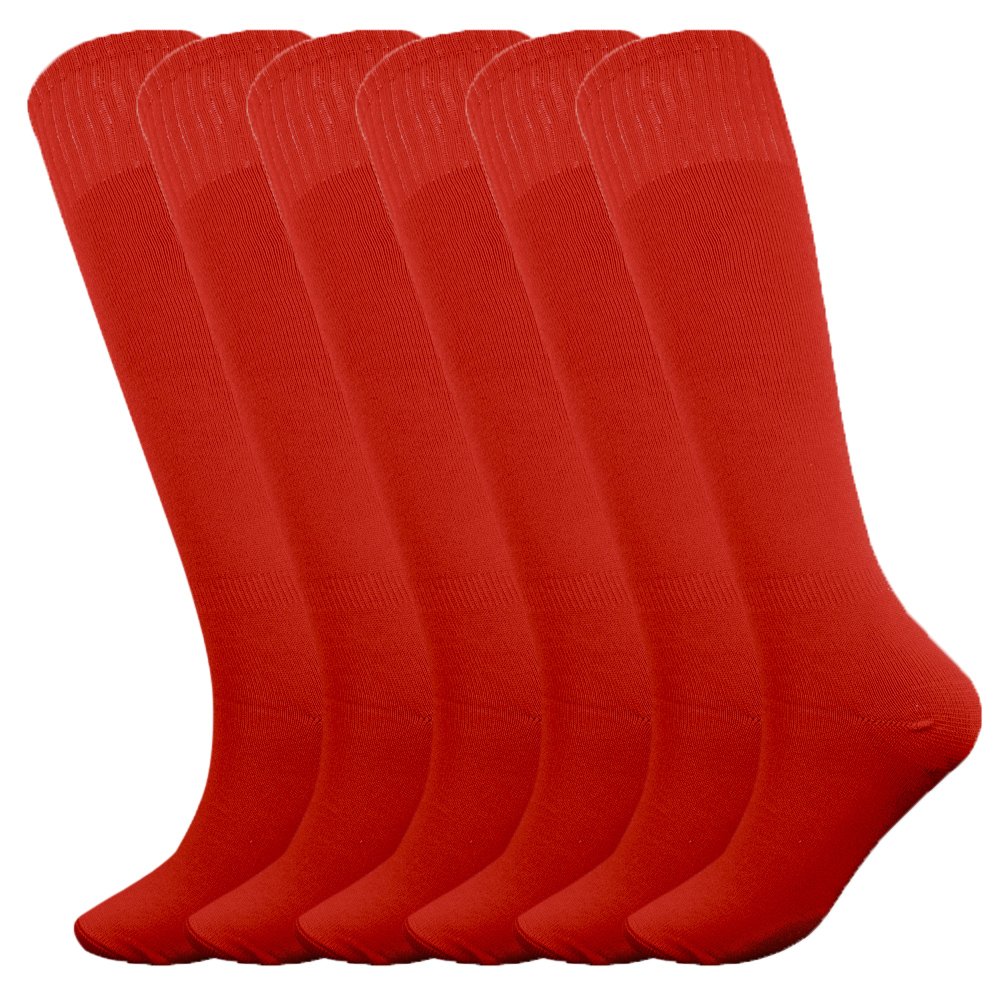 Fitliva Knee High Long Sports Socks Unisex Multicolor 3/6/12 Pairs