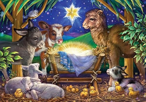 Calendario de Adviento de A Child is Born (cuenta regresiva para Navidad) con Nativity Story por Vermont Christmas Company disponible en Yaxa Colombia