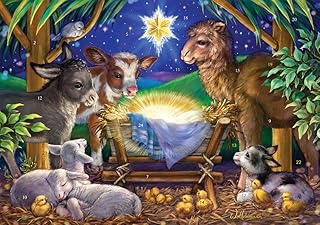 A Child is Born Advent Calendar (Countdown to Christmas) with Nativity Story by Vermont Christmas Company