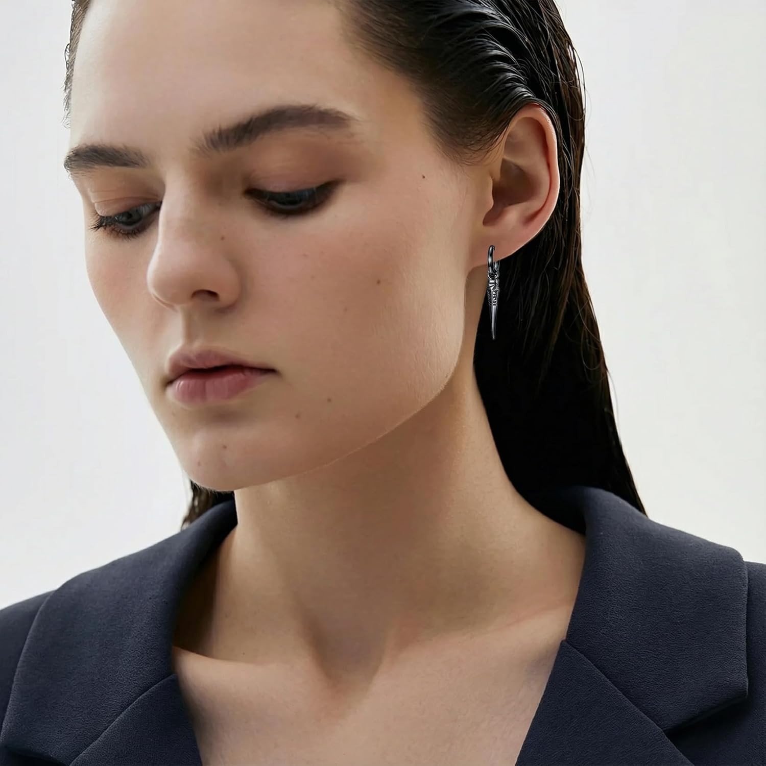 Sterling Silver Medieval Sword Dangle Drop Earrings Dagger Hoop Earrings Cross Knives Earrings for Women Girls Boys Men - Image 2