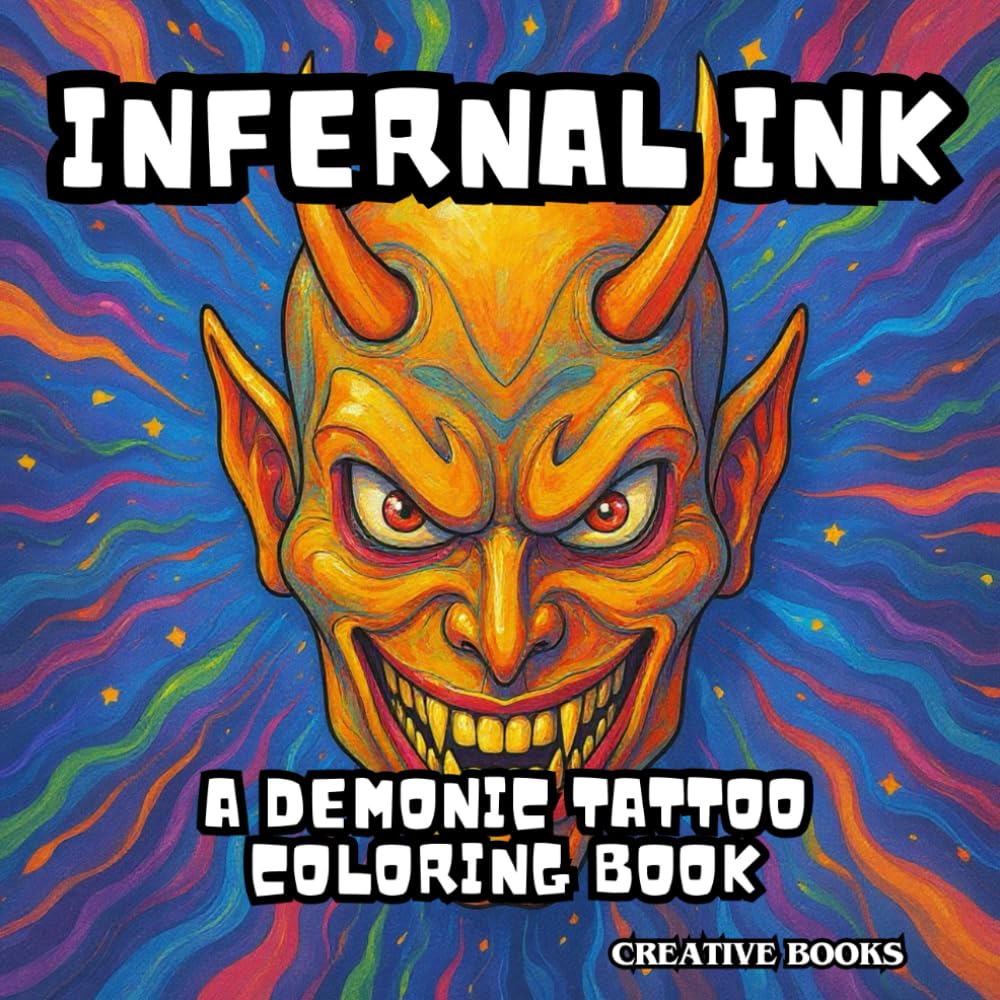 INFERNAL INK: A Demonic Tattoo Coloring
