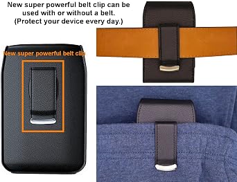 SNK (V1-Black) Classic Premium Pouch Case with Belt Clip for Medtronic: Minimed 640g Insulin Pump (Medtronic) Retail Packaging