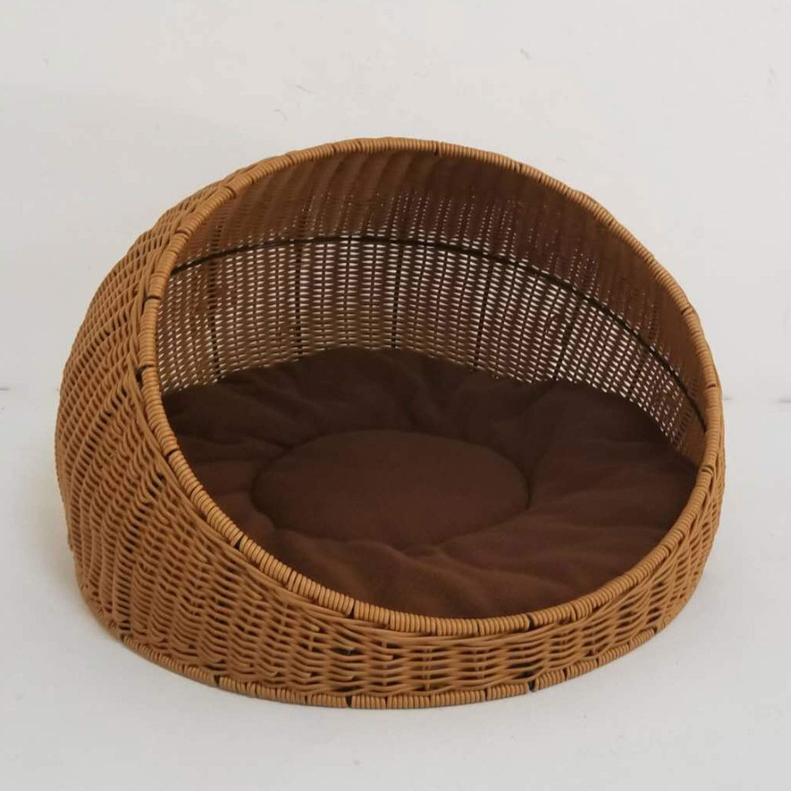 Hunde und Katzen Pet Pad Rattan-runder Bett für Katzen oder kleines Hundekorb Haustierhaus, Früchte und dekorative Sammlungen in Küchen und Wohnbereiche. Haustierbett