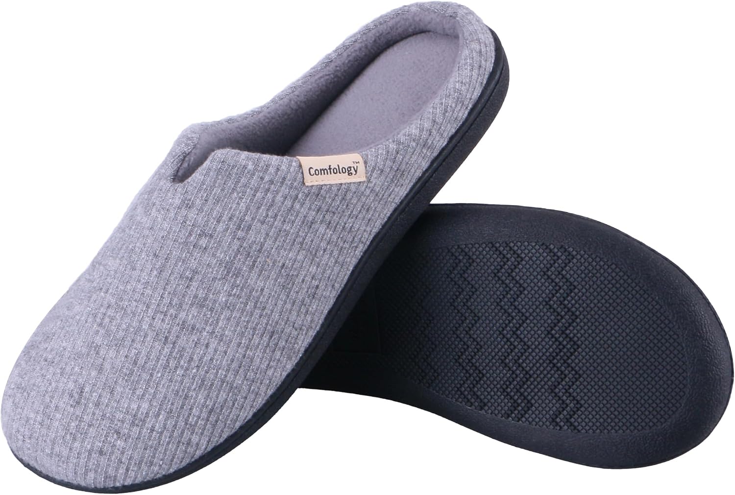 Men’s Cozy Indoor Slippers – Plush Corduroy House Shoes with Warm Fleece Lining, Non-Slip Sole