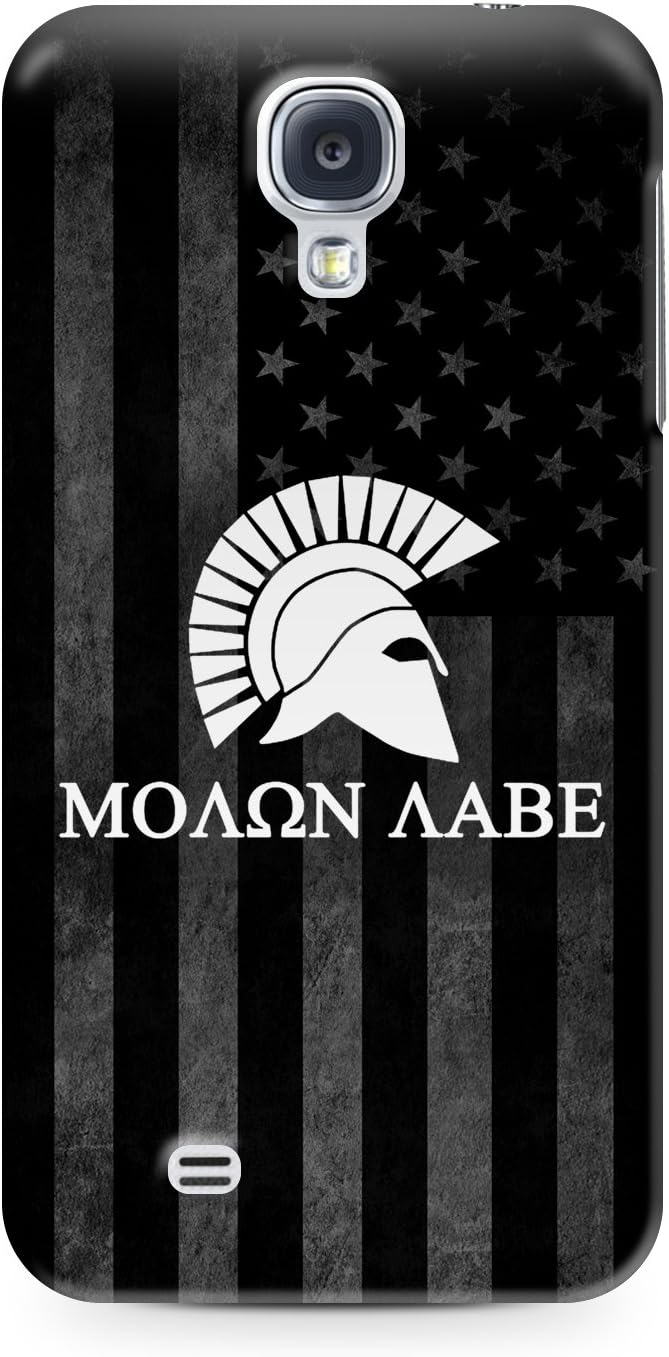 Molon Labe Spartan Logo over Grayscale American Flag - Slim Phone Case - Samsung Galaxy S4