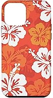 Vista 16 de Carcasa para iPhone 17 con diseño de flores hawaianas tropicales de hibisco naranja Y2K