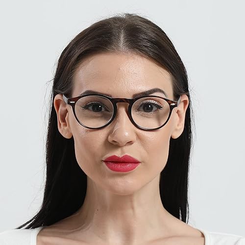 Miniatura 3 de DXYXYO Lectores redondos para mujer, paquete de 4, lentes de lectura anti luz azul con bisagra de resorte para hombre