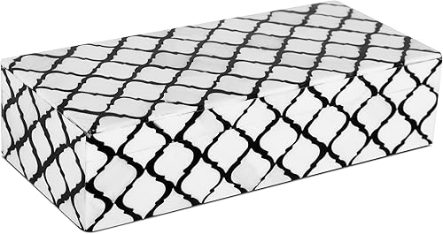 Miniatura 11 de Handicrafts Home Caja decorativa hecha a mano con patrón de chevron - Organizador de almacenamiento, centro de mesa decorativo, recuerdos de