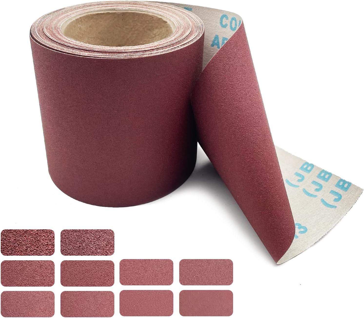 S&R Sandpaper Roll Set, 5 Rolls 93 mm x 5 m grit 60/80/120/180/240