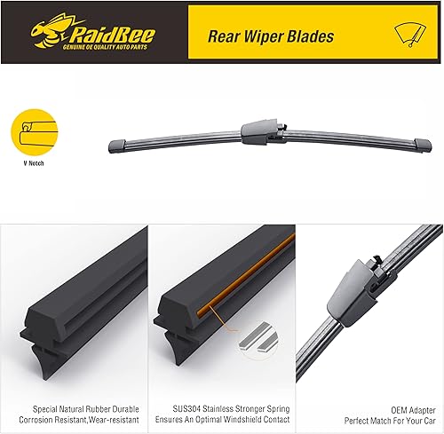 Miniatura 5 de RaidBee Escobilla de limpiaparabrisas trasera, repuesto de 11 pulgadas en G para Escape 2022-2013, Expedition 2022-2018 para limpiaparabrisas