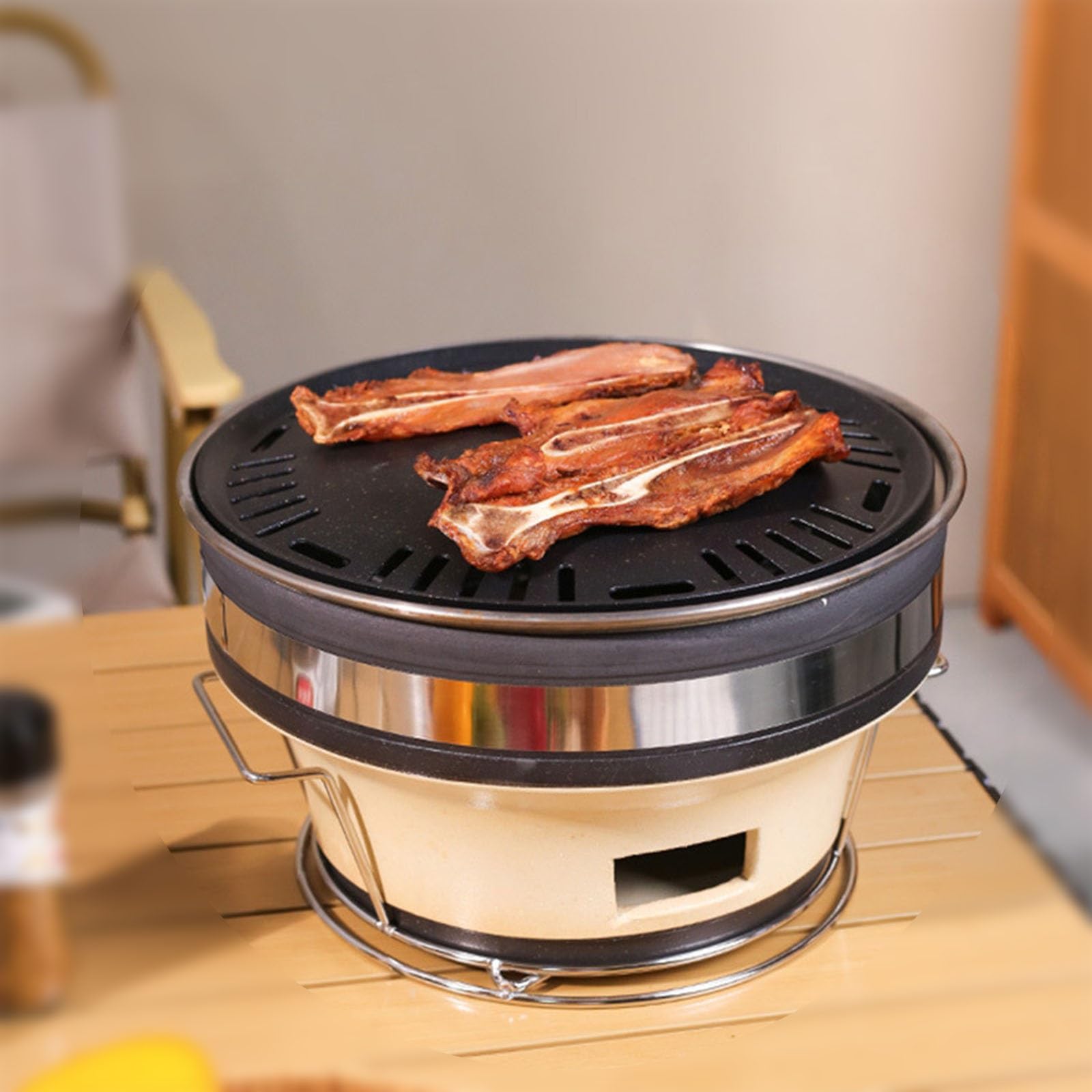 Réchaud à charbon en argile pour cuire facilement vos grillades à 4
