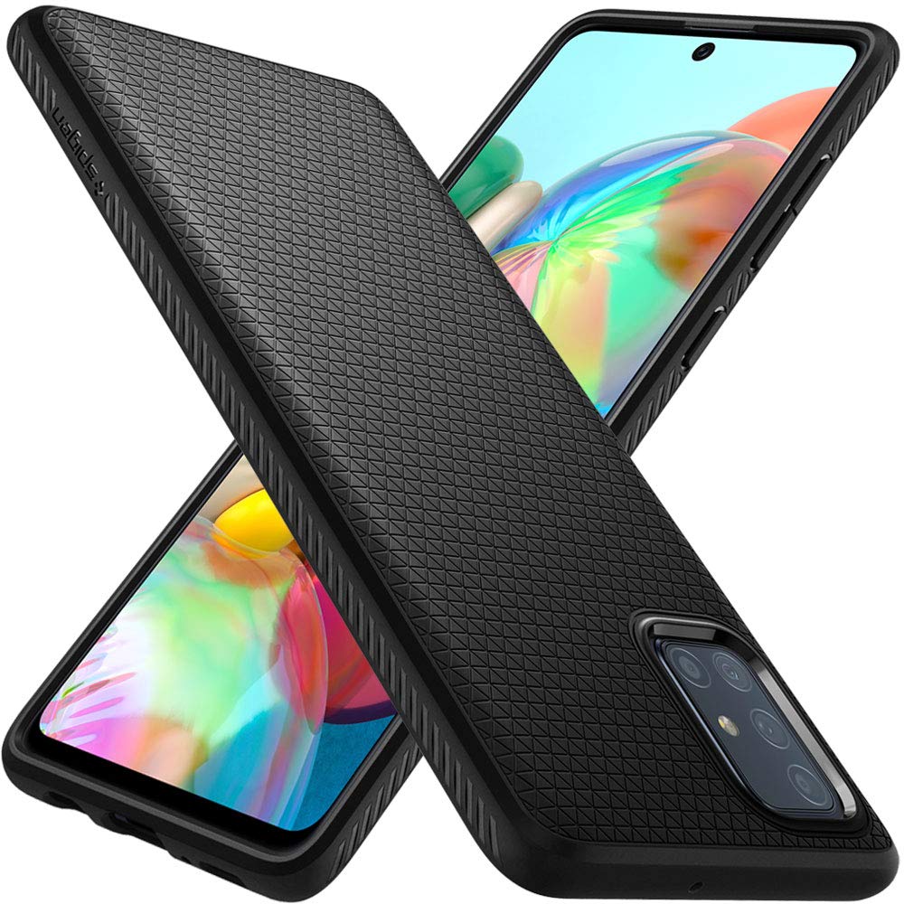 Spigen Liquid Air for Samsung Galaxy A71 Case, Galaxy A71 Back Cover - Matte Black