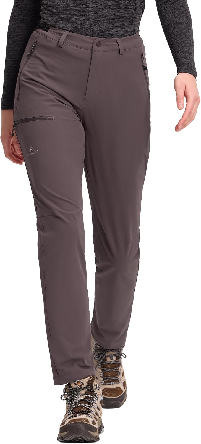 Pioneer Camp Women's Hiking Travel Pants Quick Dry Lightweight Water Resistant Stretch Cargo Work Pants with Zipper Pockets