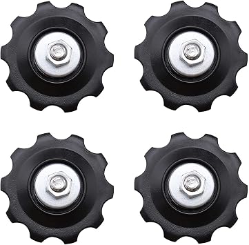 4X 10T دراجة هوائية Mech Pulley Jockey Wheels Kit عالمي ل 5678 Speed Derailleur مع غطاء الغبار تثبيت تركيبات غسالة البندق