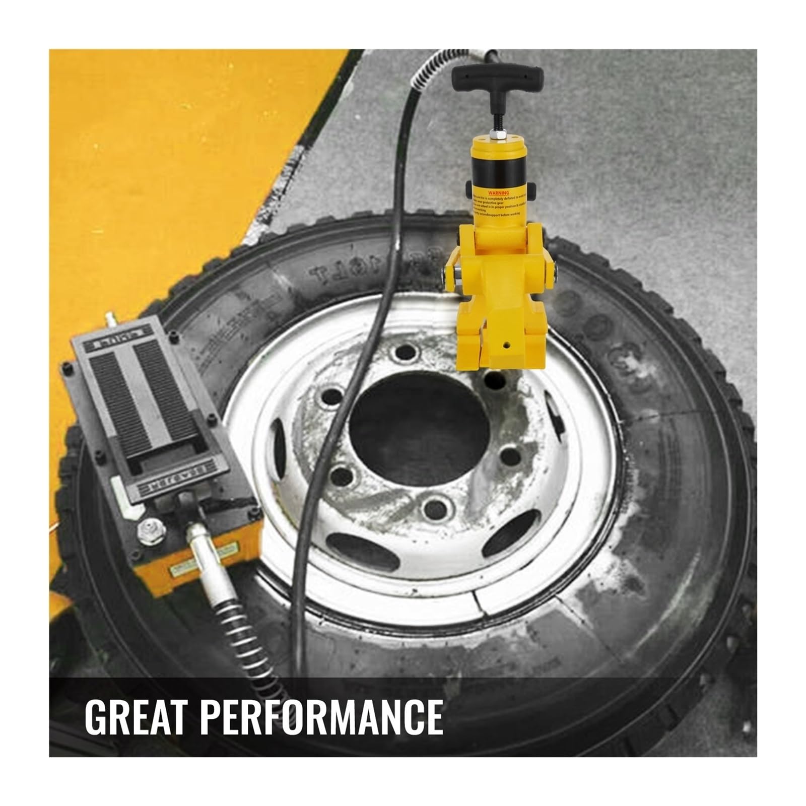 Hydrauliczna montażownica do opon 10000 PSI Opony z dźwignią bez usuwania wszystkich typów Automatyczna frezarka Dla początkujących majsterkowiczów(Plus Foot Pump)