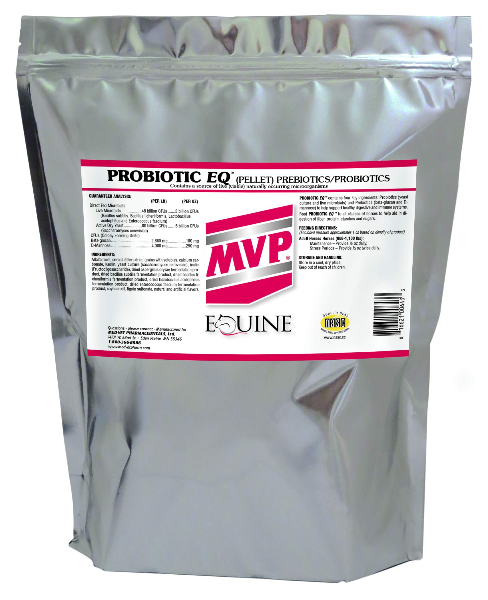 MVP Probiotic EQ (10lb) for Healthy Digestive Tract and Immune Function in Horses