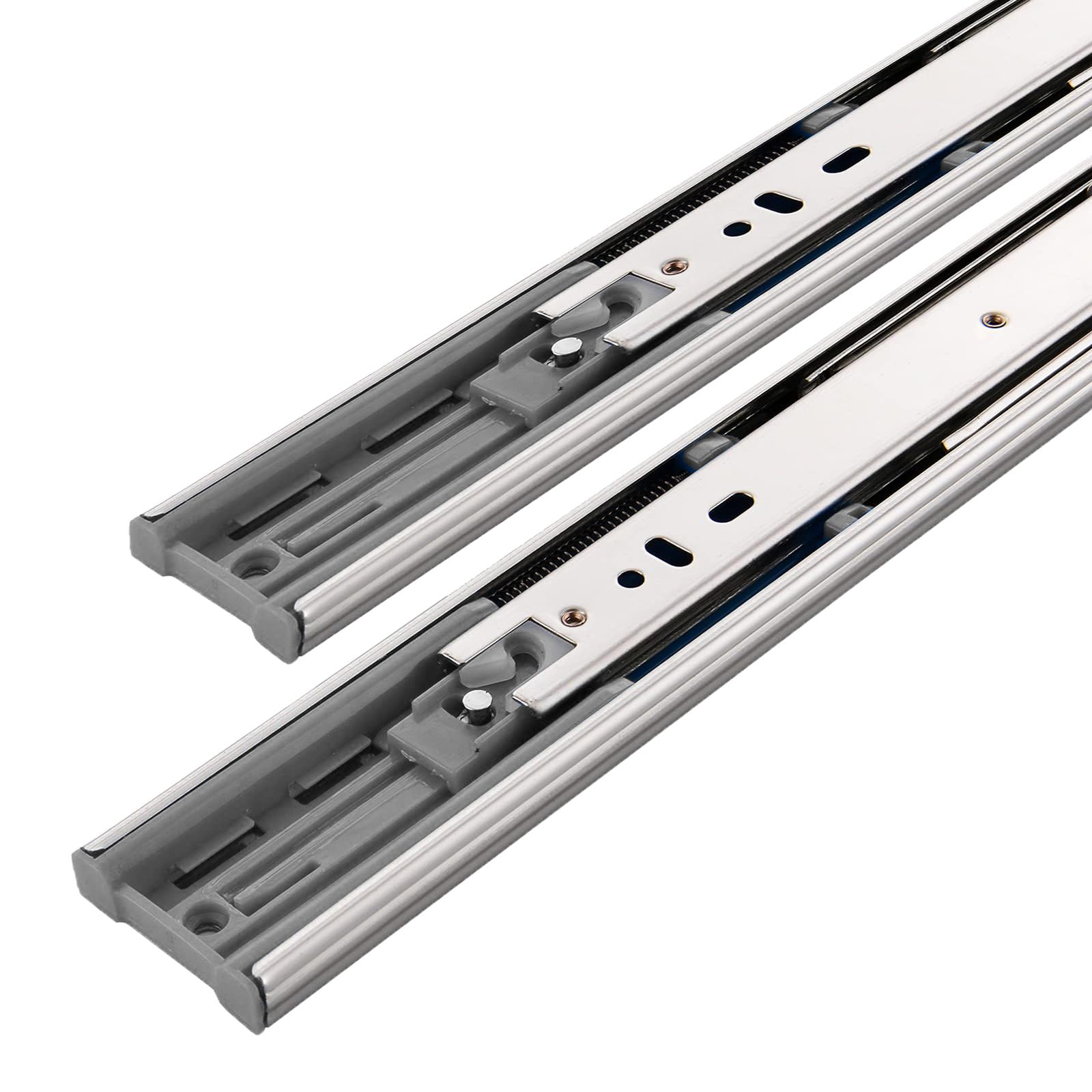 HOTIS HOME 2 Pairs Soft Close Drawer Slides16 Inch, Grey Full Extension Drawer Slides, Ball Bearing Side Mount Drawer Slides, Dresser Drawer Slides
