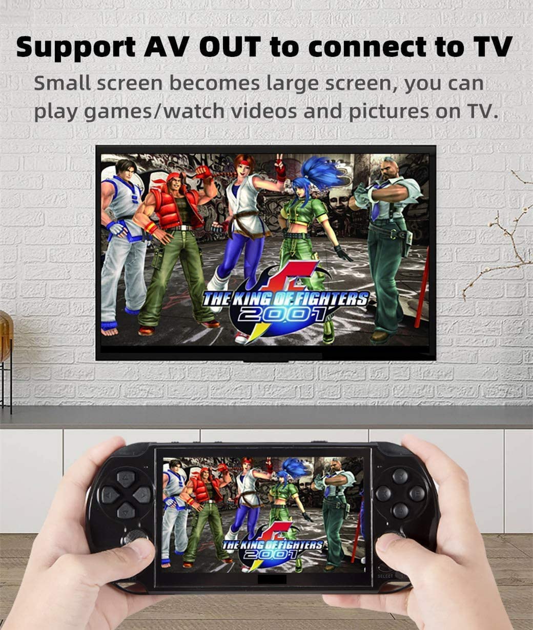 CHROX Console di Gioco retrò Portatile Multifunzione da 5,1 Pollici Console 9600 Supporto Giochi Arcade/CPS/FC/SFC/Gba/Gbc/GB/Sega Emulator Giochi, Regalo di Natale per Bambini