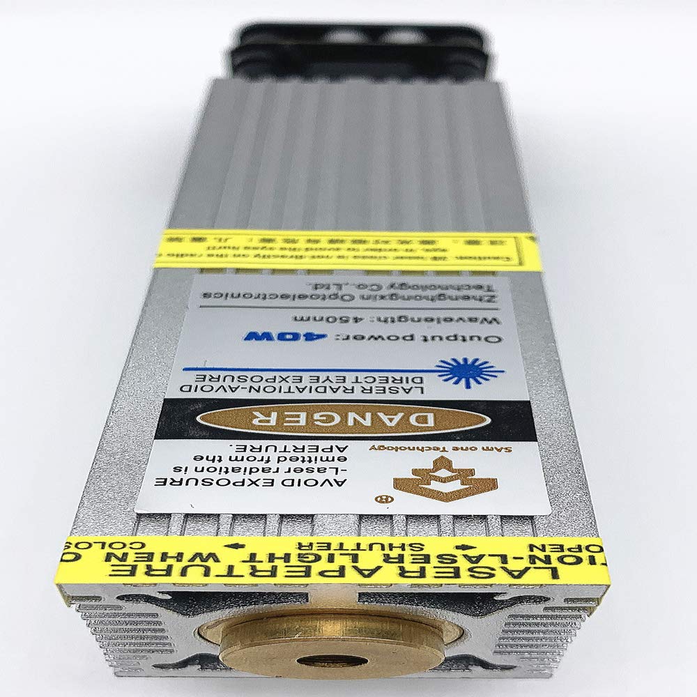 (40) Tête laser, module laser bleu, gravure ultra-rapide de l'acier inoxydable et du métal oxydé, haute transmittance, avec PWM TTL