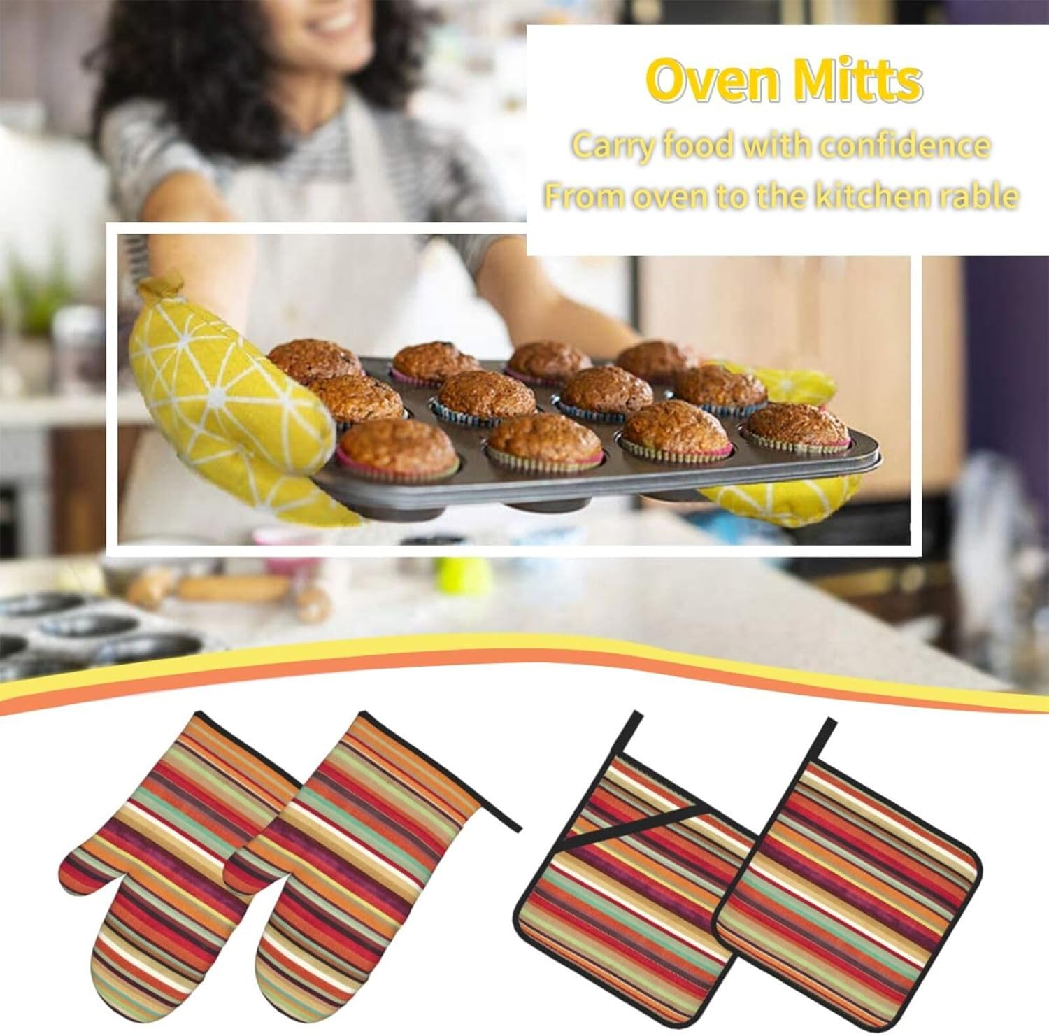 Rainbow. Kitchen baking four piece set, fit for cooking and baking, oven, microwave, and outdoor barbecue