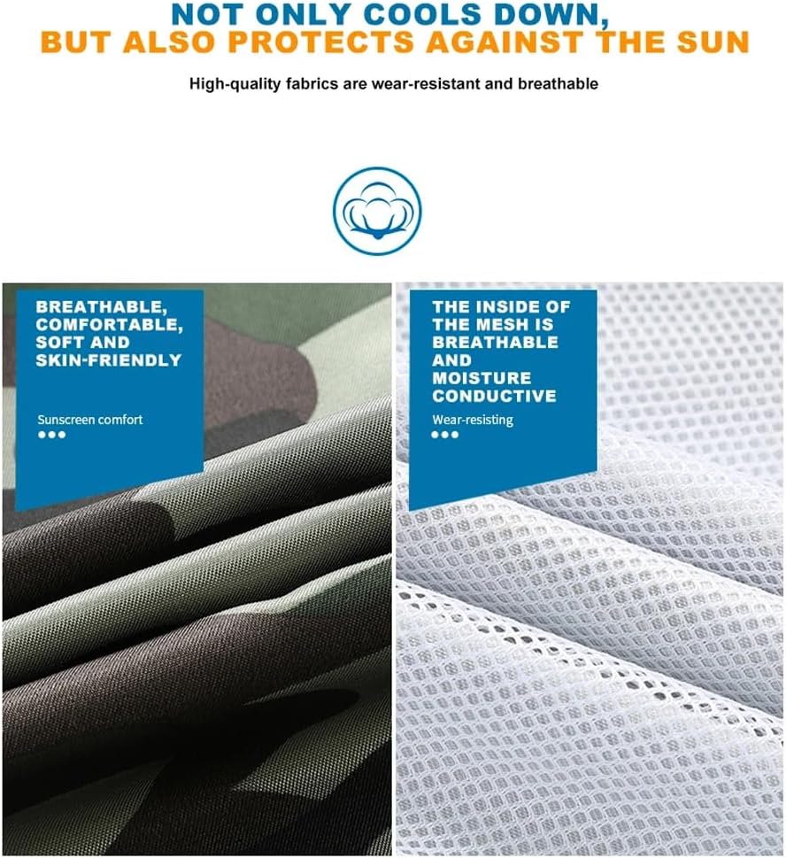 Meichoon Summer Cooling Jacket Unisex Short Sleeve Air Conditioner Clothes with Powerful Fans for Camping Hiking Fishing