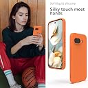 YATWIN Silicone Back Case for Google Pixel 9A, Soft-Touch Phone Back Cover for Google Pixel 9A - Orange gallery image