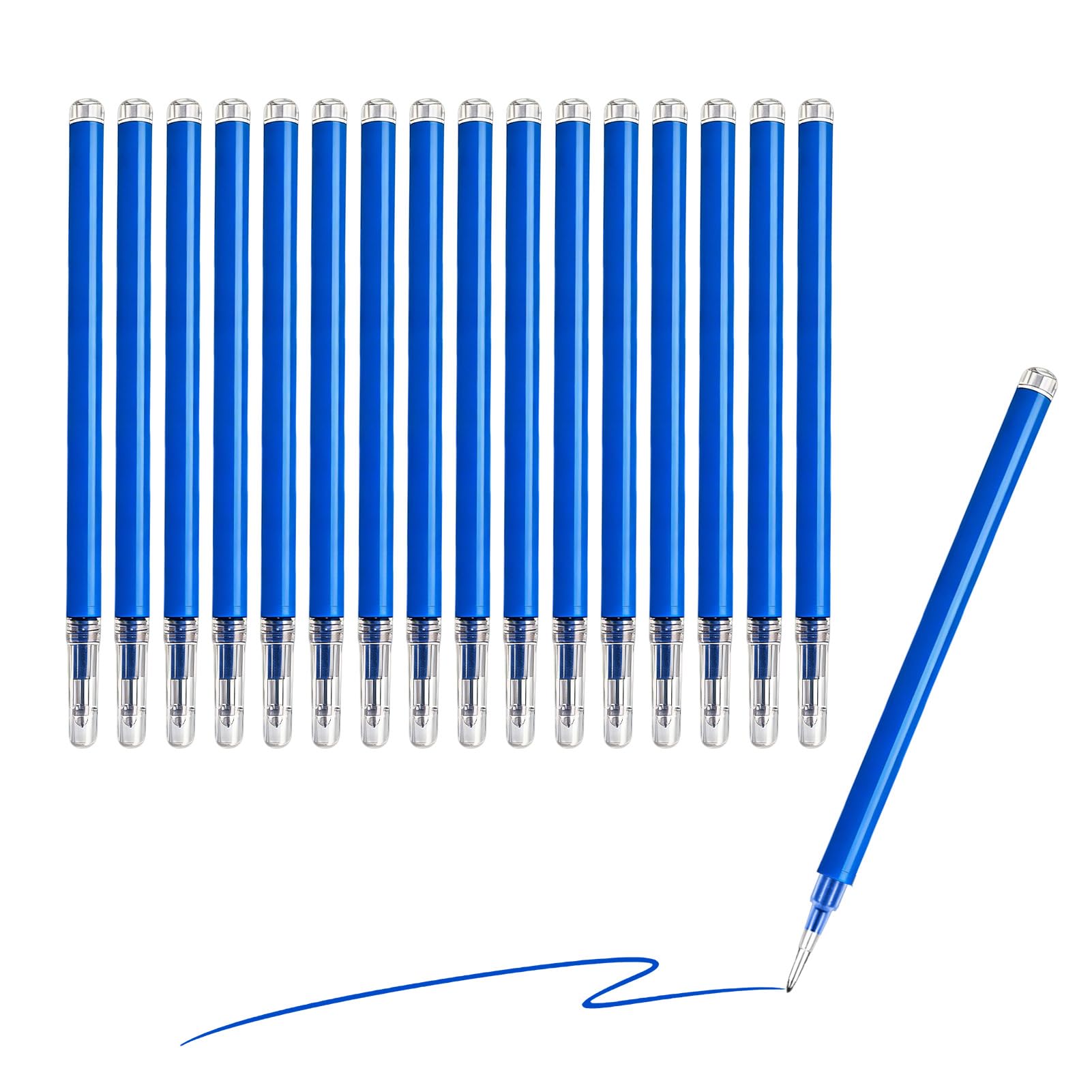 16 Pack Erasable Pen Refills, Blue Gel Ink 0.7mm fine tip Compatible with Pilot Frixion Pens Easy to Erase Smooth Premium Writing Experience for Back to School Office Stationary Supplies