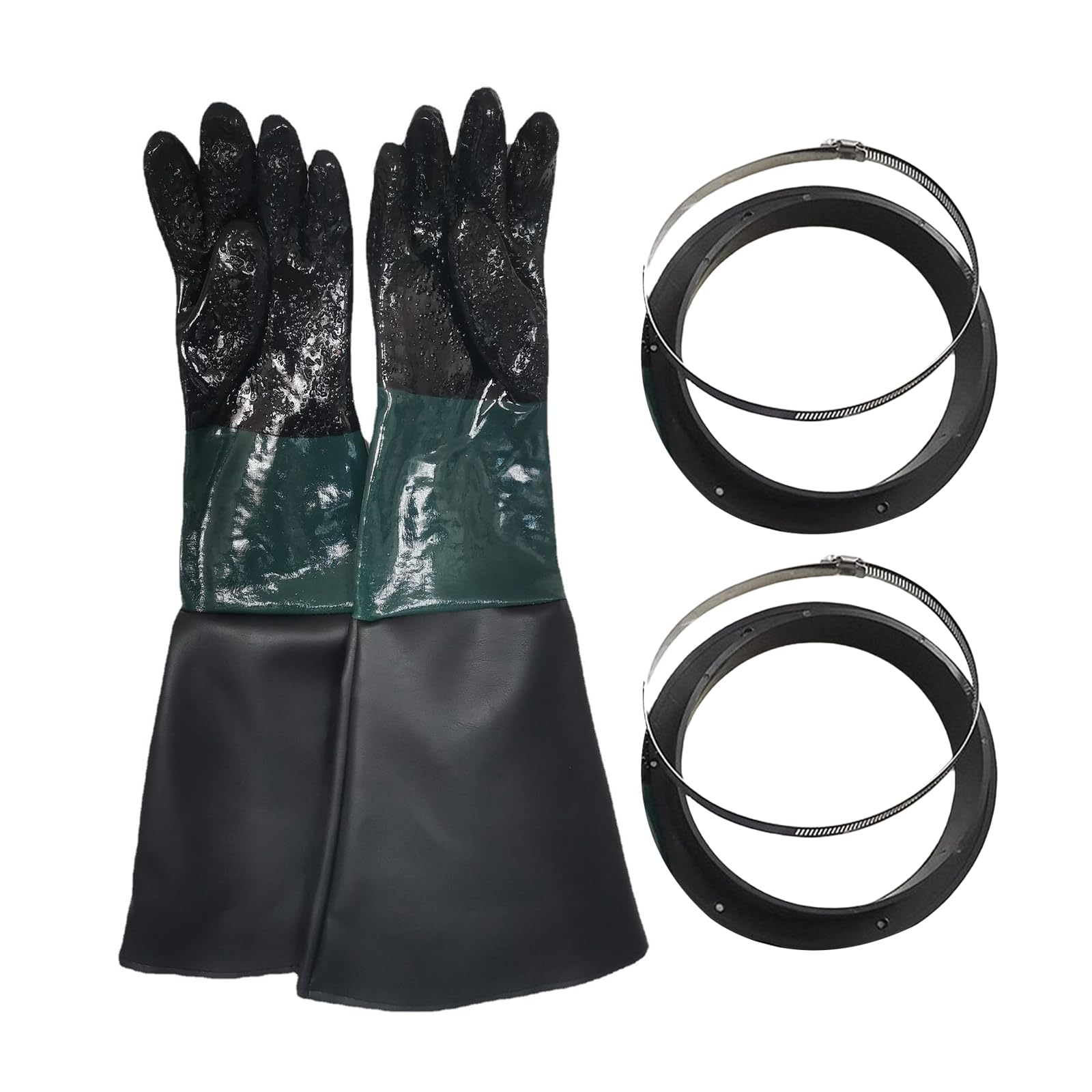 XAGMODSHN Gants De Sablage À Poignée De Particules Avec Pour Armoires De Sablage Et Manipulation De Produits Chimiques Travail Des Métaux
