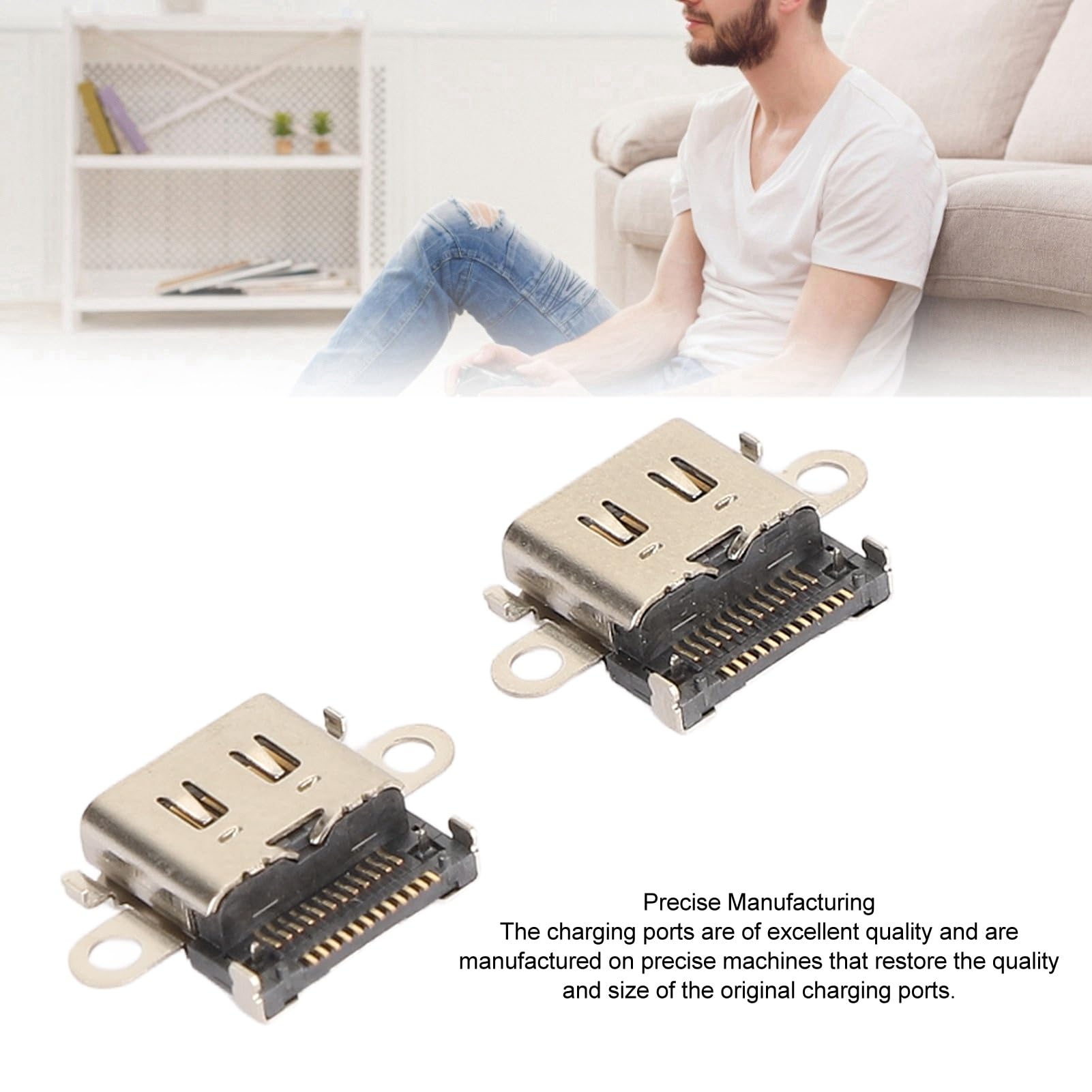 2 Piezas para Puerto de Carga Lite, Enchufe de Cargador USB C para Lite HDH 001, Puerto de Enchufe de Cargador de Conector de Base USB C para Lite HDH001