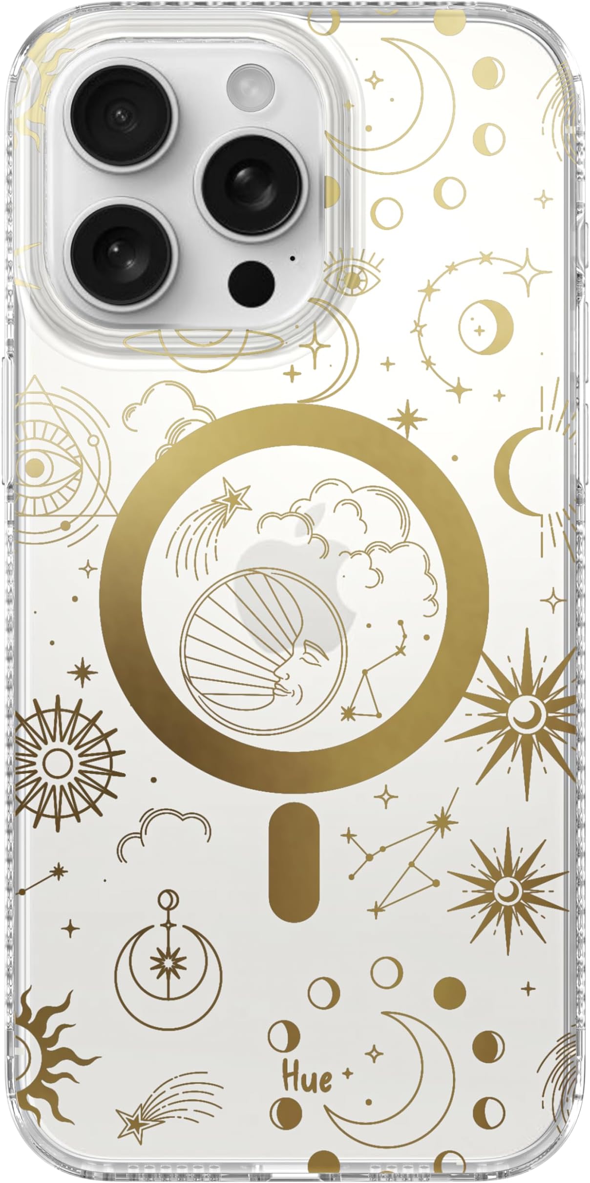 LONLI Hue - for iPhone 15 Pro Case [Compatible with Magsafe] - Cosmic Stars Phone Case - [360° Shock-Absorbent Bumper] - Cute, Unique and Aesthetic Phone Cover for Girls and Women