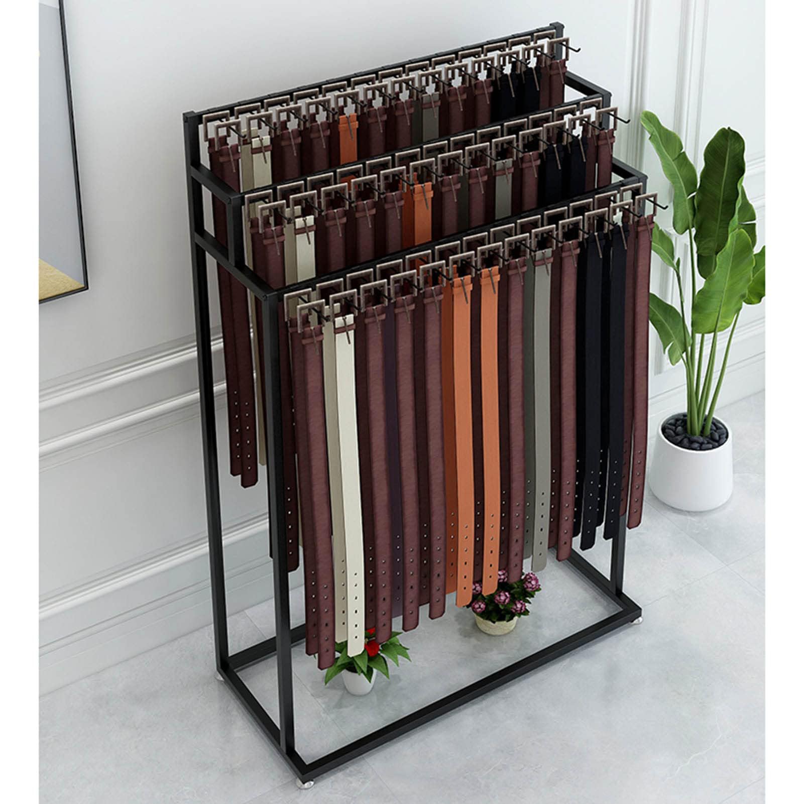 Gürtelaufhänger, bodenmontierter Metallschrank für Krawatten und Schals, Organizer für Bekleidungsgeschäfte und Boutiquen