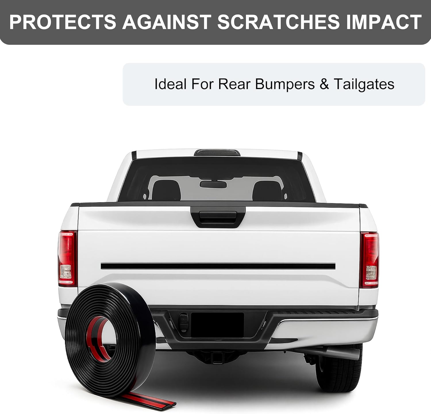 16.4FT Glossy Black Body Side Molding Trim - 2" Wide, Self-Adhesive, Scratch-Proof & UV-Protected Automotive Trim for Cars, Trucks, Vans