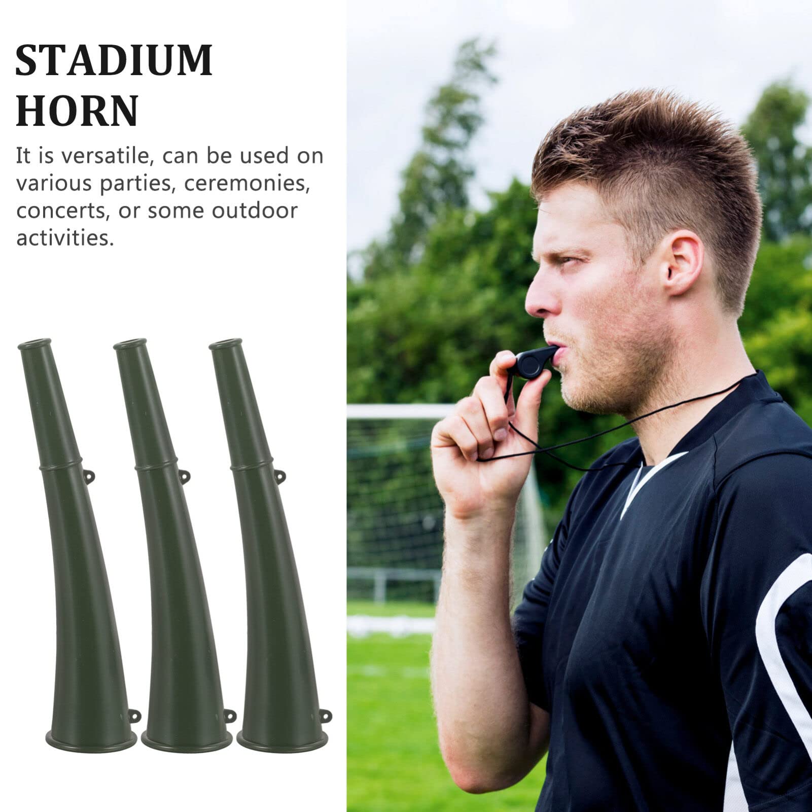 5pcs Trumpet Soccer Portable Signal Horn Fan Cheer Horn Noise Maker Horn Sporting Events Horn Hockey Horn Football Games Horn Outdoor Signal Horn Plastic Whistle