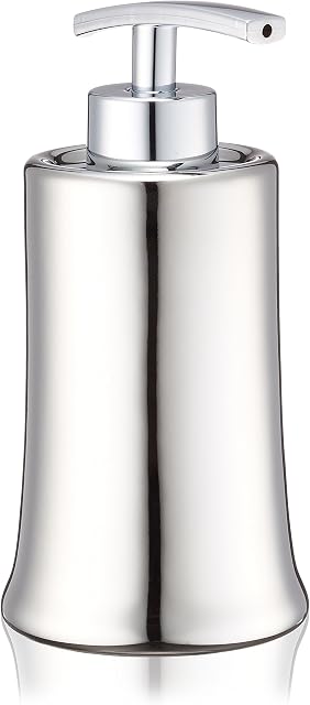 Wenko Slope Soap Dispenser, Ceramic, Chrome, 8 x 8 x 16 cm