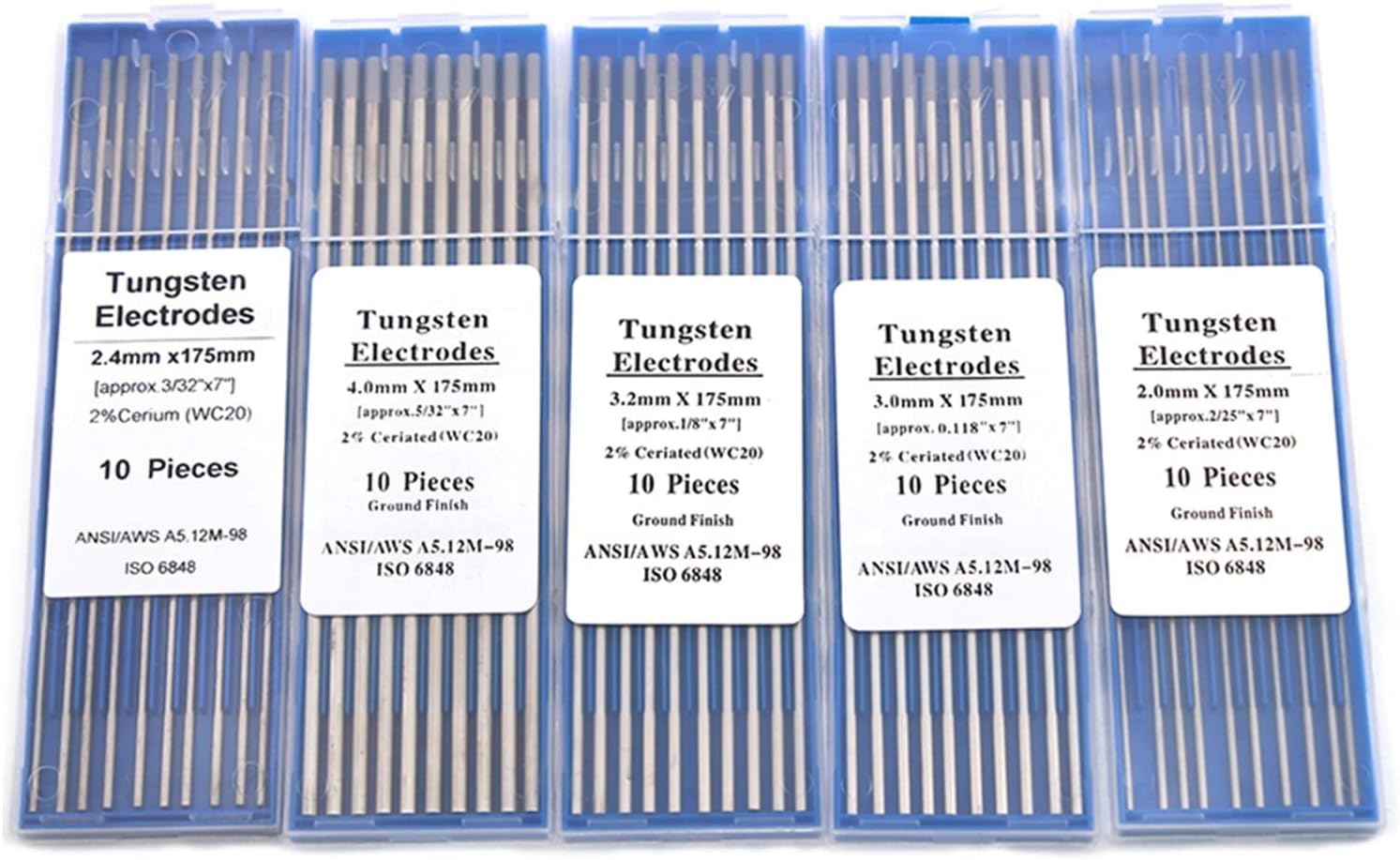 10pcs Gray 175MM Cerium Tungsten Electrode Head Needle/Wire for the TIG WSME SUPER Welding Machine(3.2MM)