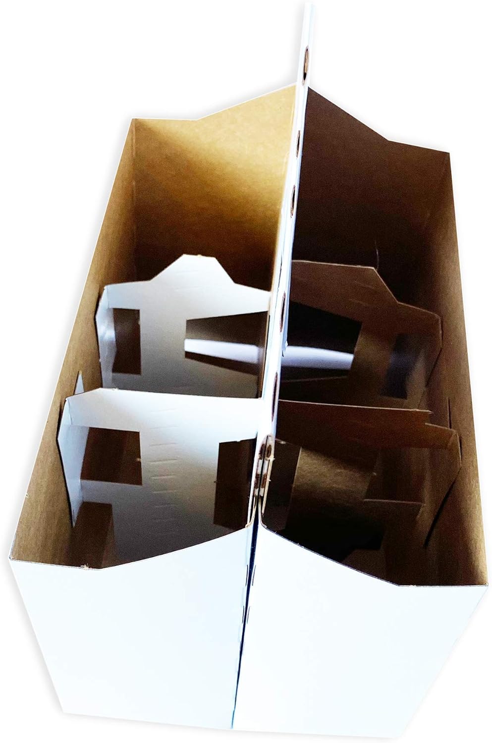 6pk Cardboard Carrier (White, 50ct) | Holds 6pk 12oz Bottles