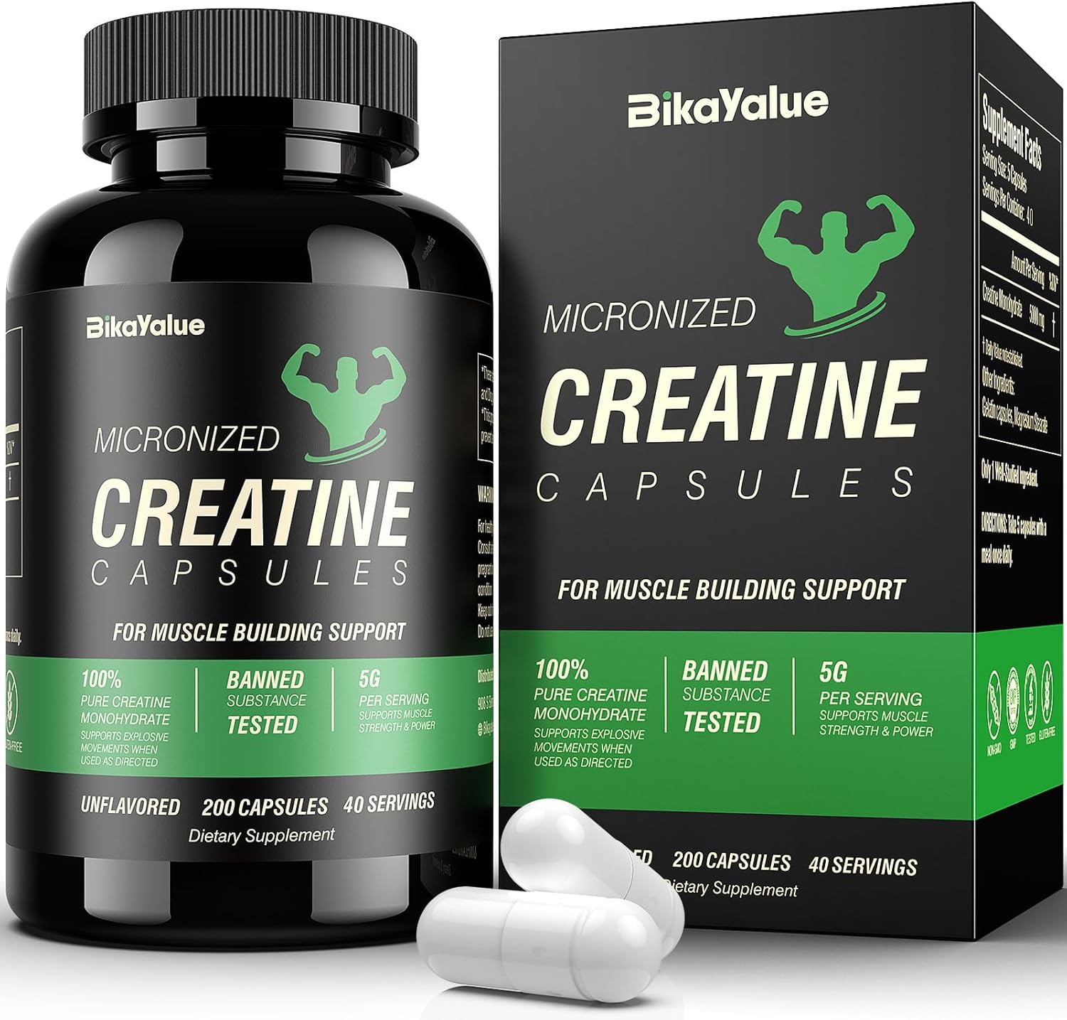 Creatine Monohydrate, 5000mg (5 Capsules)...