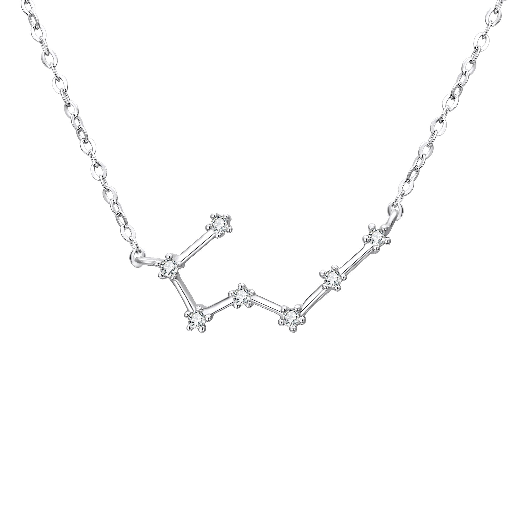 Imagen de catálogo asociada a Clearine Collares de Mujer Serie de Constelación con Colgante Plata 925 Zirconia Cúbica Horósco